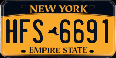 NY license plate HFS6691