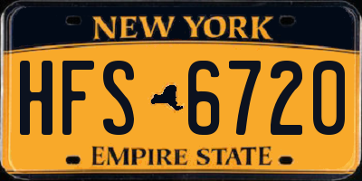 NY license plate HFS6720