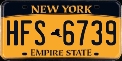 NY license plate HFS6739