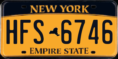NY license plate HFS6746