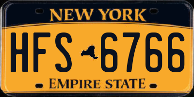 NY license plate HFS6766