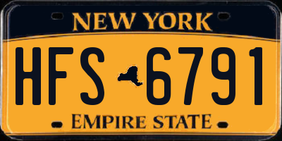 NY license plate HFS6791