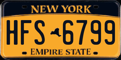 NY license plate HFS6799