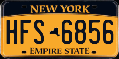 NY license plate HFS6856