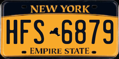 NY license plate HFS6879