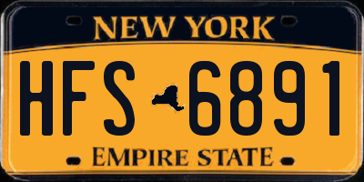 NY license plate HFS6891