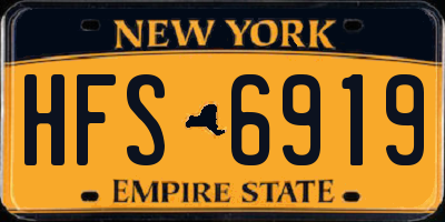 NY license plate HFS6919