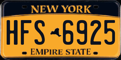 NY license plate HFS6925