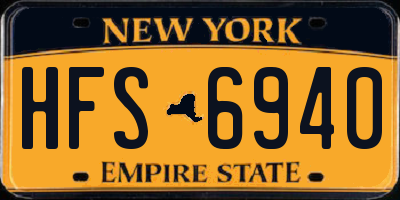 NY license plate HFS6940