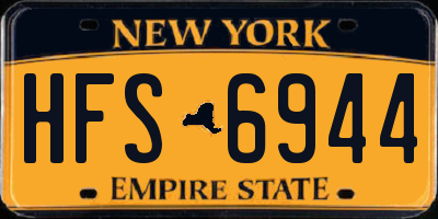 NY license plate HFS6944