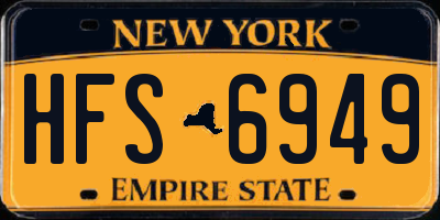 NY license plate HFS6949