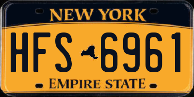NY license plate HFS6961