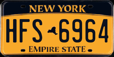 NY license plate HFS6964