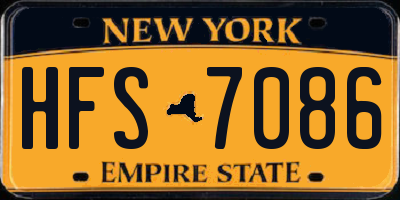 NY license plate HFS7086