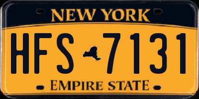NY license plate HFS7131