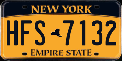 NY license plate HFS7132