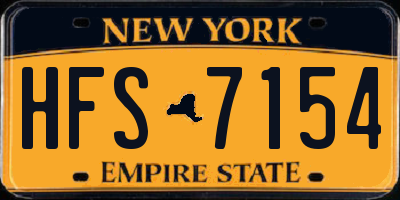 NY license plate HFS7154