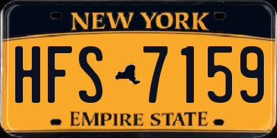 NY license plate HFS7159