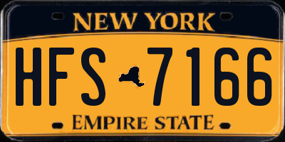 NY license plate HFS7166