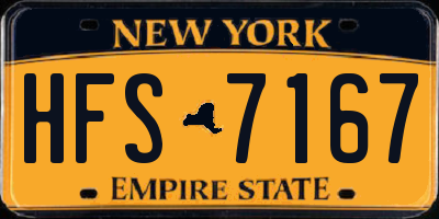 NY license plate HFS7167