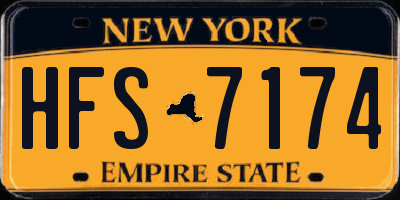 NY license plate HFS7174