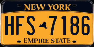 NY license plate HFS7186
