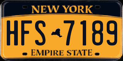 NY license plate HFS7189
