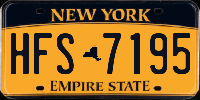 NY license plate HFS7195