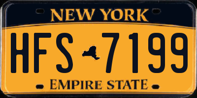NY license plate HFS7199