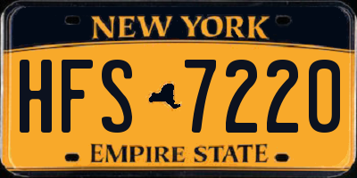 NY license plate HFS7220