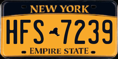 NY license plate HFS7239