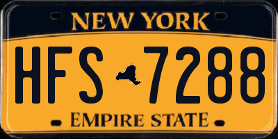 NY license plate HFS7288