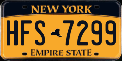 NY license plate HFS7299