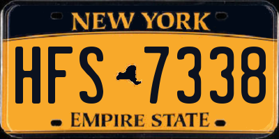 NY license plate HFS7338