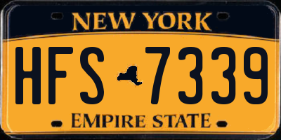 NY license plate HFS7339
