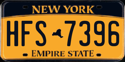 NY license plate HFS7396