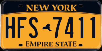 NY license plate HFS7411