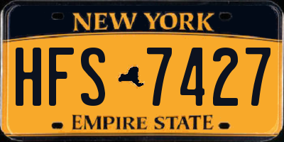 NY license plate HFS7427