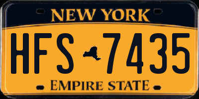 NY license plate HFS7435