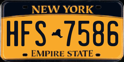 NY license plate HFS7586