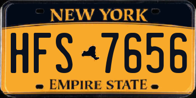 NY license plate HFS7656