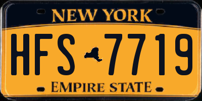 NY license plate HFS7719