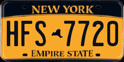 NY license plate HFS7720
