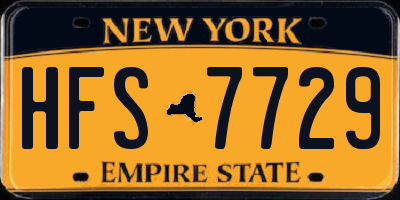 NY license plate HFS7729