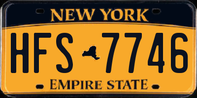 NY license plate HFS7746