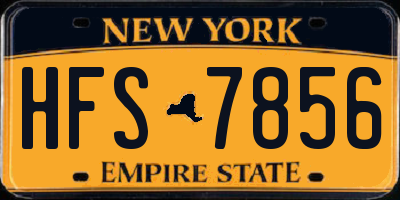NY license plate HFS7856
