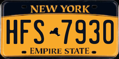 NY license plate HFS7930