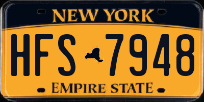 NY license plate HFS7948
