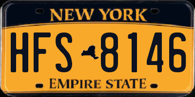 NY license plate HFS8146