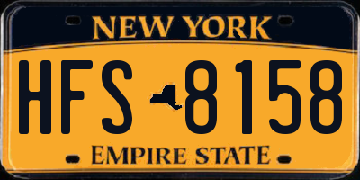 NY license plate HFS8158